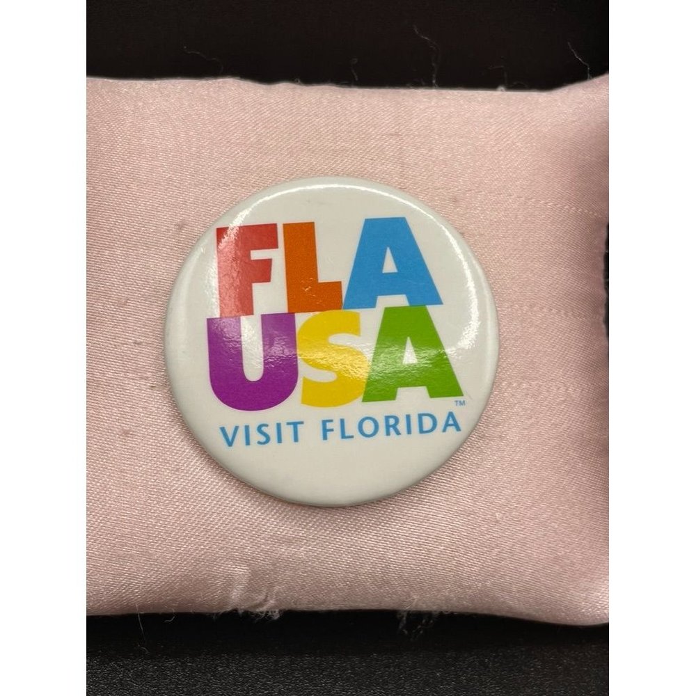 Multicolored Visit Florida USA Made In Mexico Lapel Pin Length 1.25 Inches